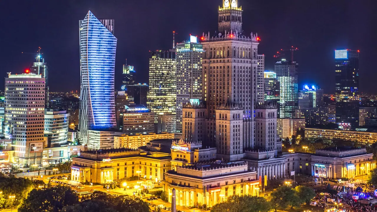 Warsaw at night